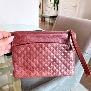 HOBO Quilted Leather Wristlet